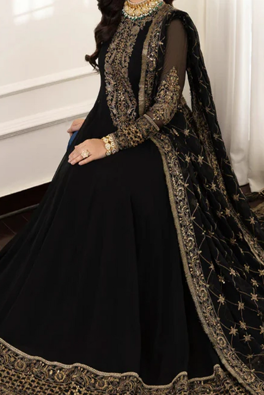 Asim Jofa Embroidered Luxury Chiffon 3 Piece Unstitched