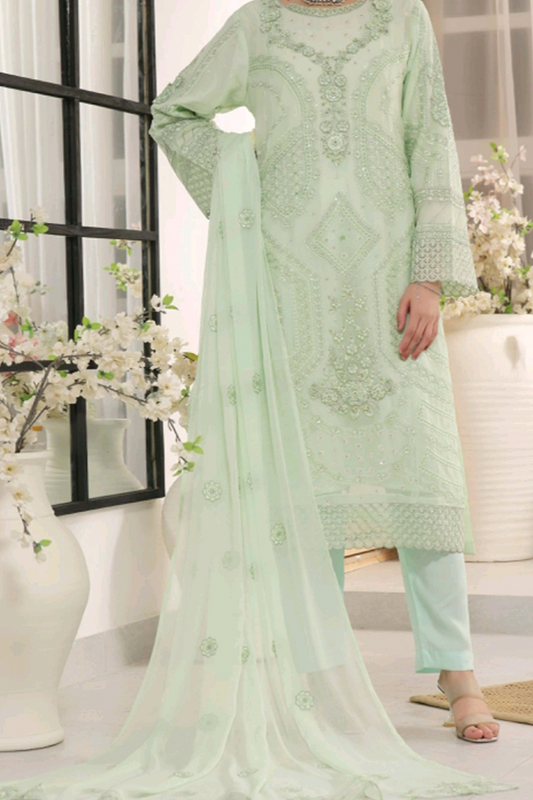 Luxury Embroidered Chiffon Collection With Exclusive Adda Takaai Chiffon