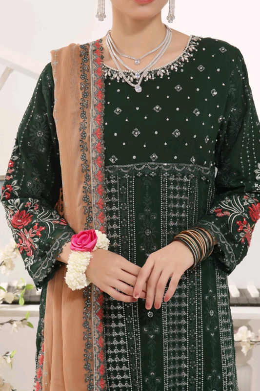 Luxury Embroidered Chiffon Collection With Exclusive Adda Takaai Chiffon