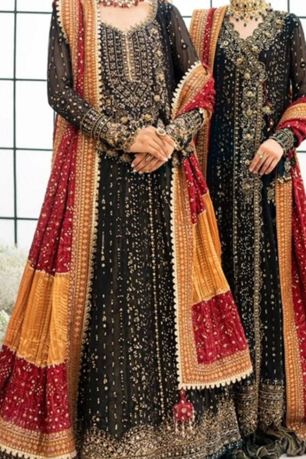 AIK Atelier Wedding Festive Unstitched Emb Chiffon 3Piece Unstitched