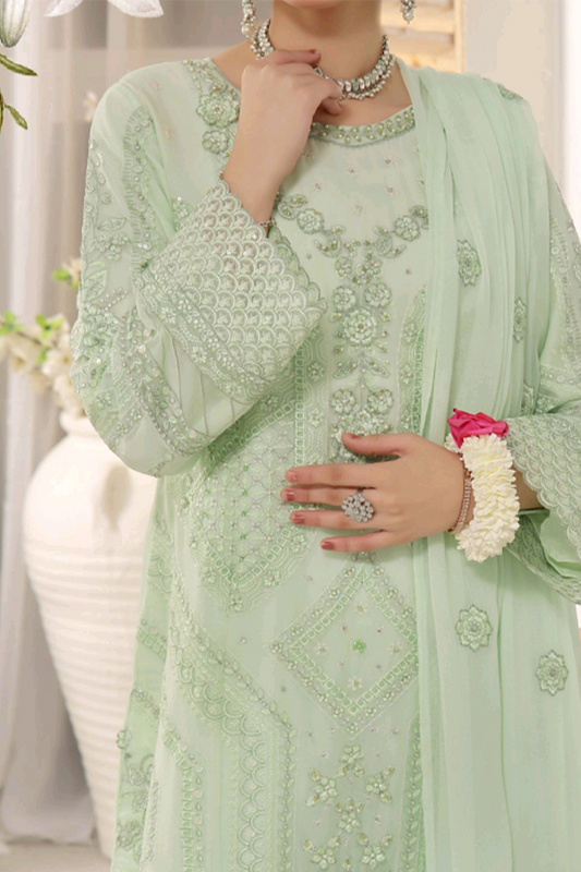 Luxury Embroidered Chiffon Collection With Exclusive Adda Takaai Chiffon