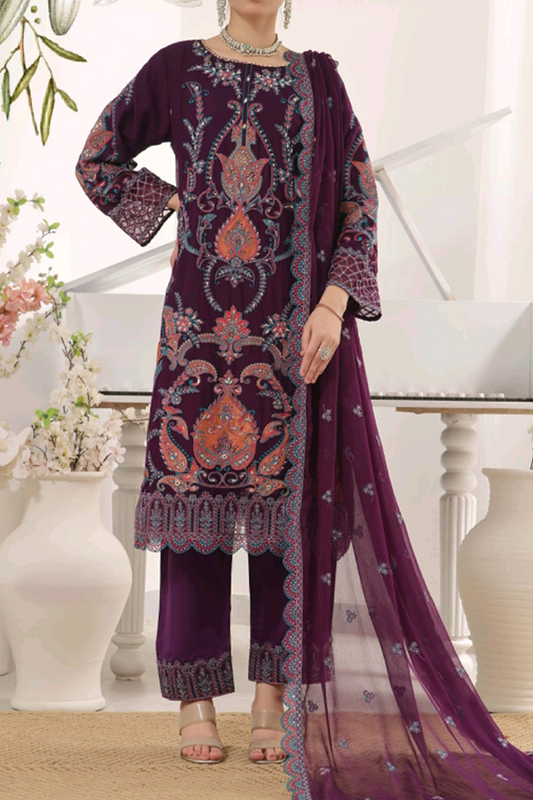 Luxury Embroidered Chiffon Collection With Exclusive Adda Takaai Chiffon