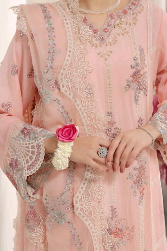 Luxury Embroidered Chiffon Collection With Exclusive Adda Takaai Chiffon